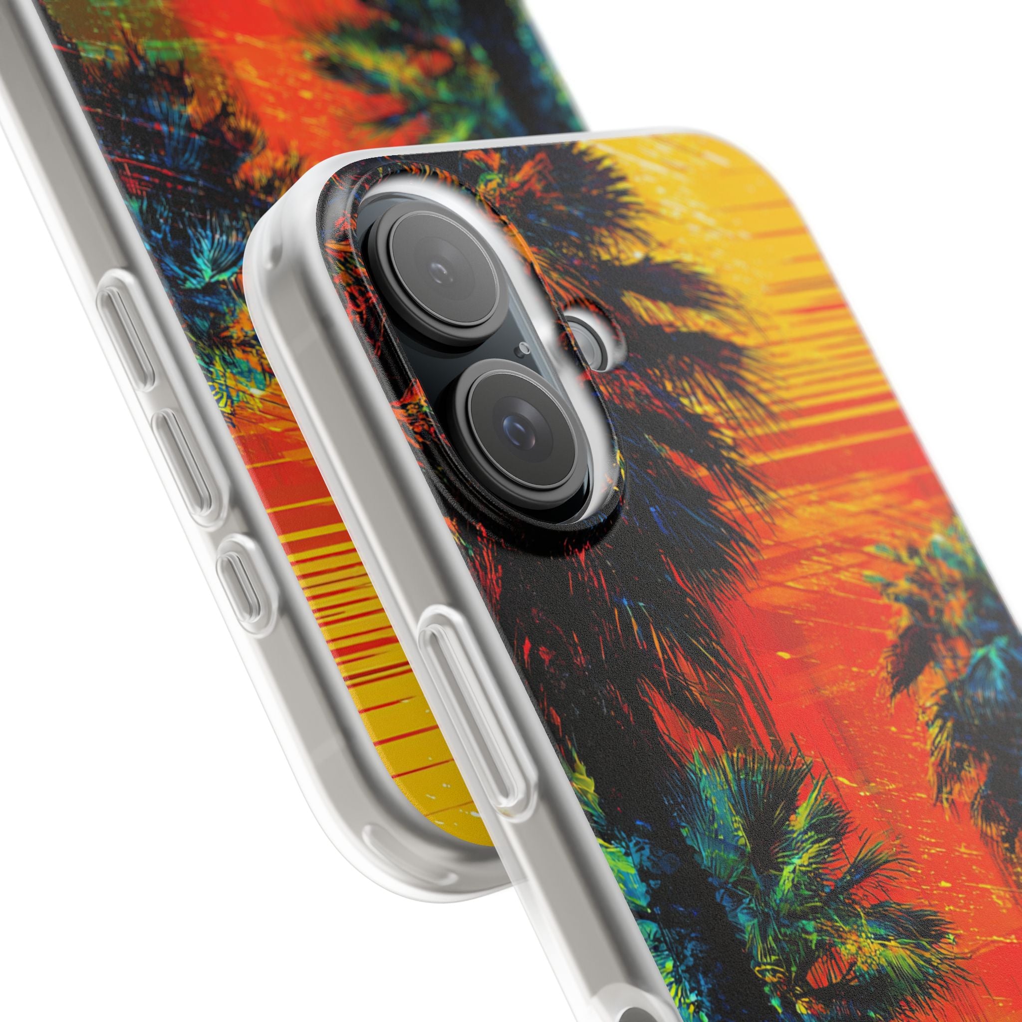 Tropical Sunburst iPhone 16 Case - Soft