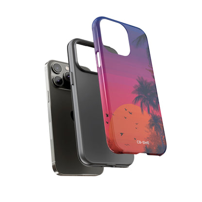 Tropical Sunset Silhouettes - iPhone Case