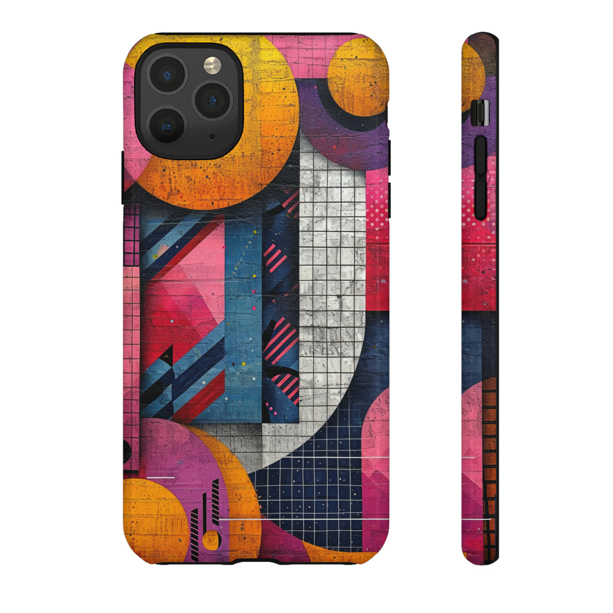 Lively Neon Geometry - Protective Phone Case