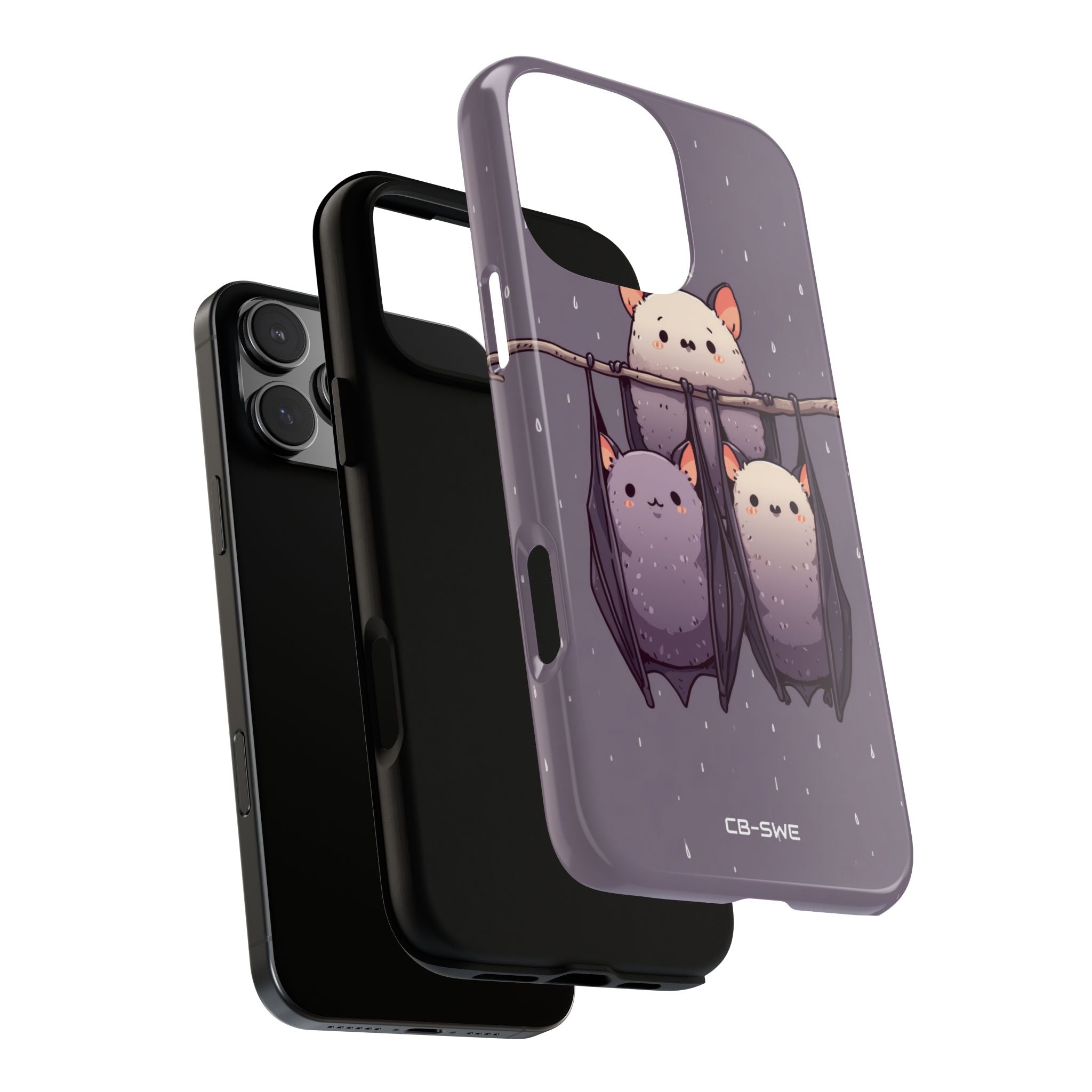 Bats Hang Playfully - iPhone Case
