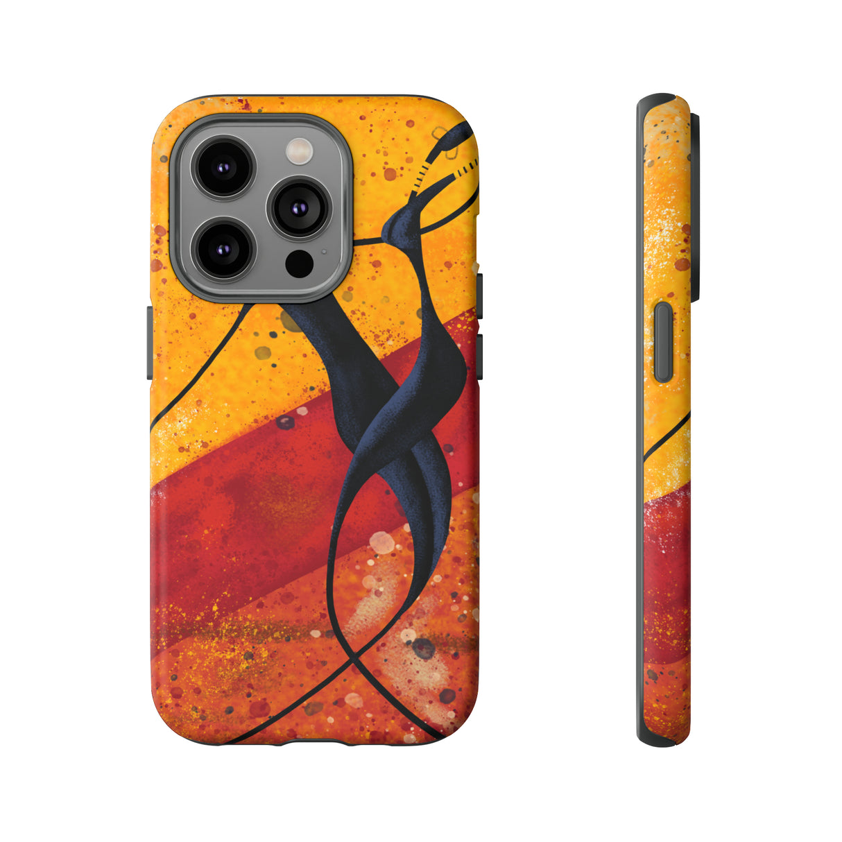 Oil painting - African couple dance - Protective Phone Case