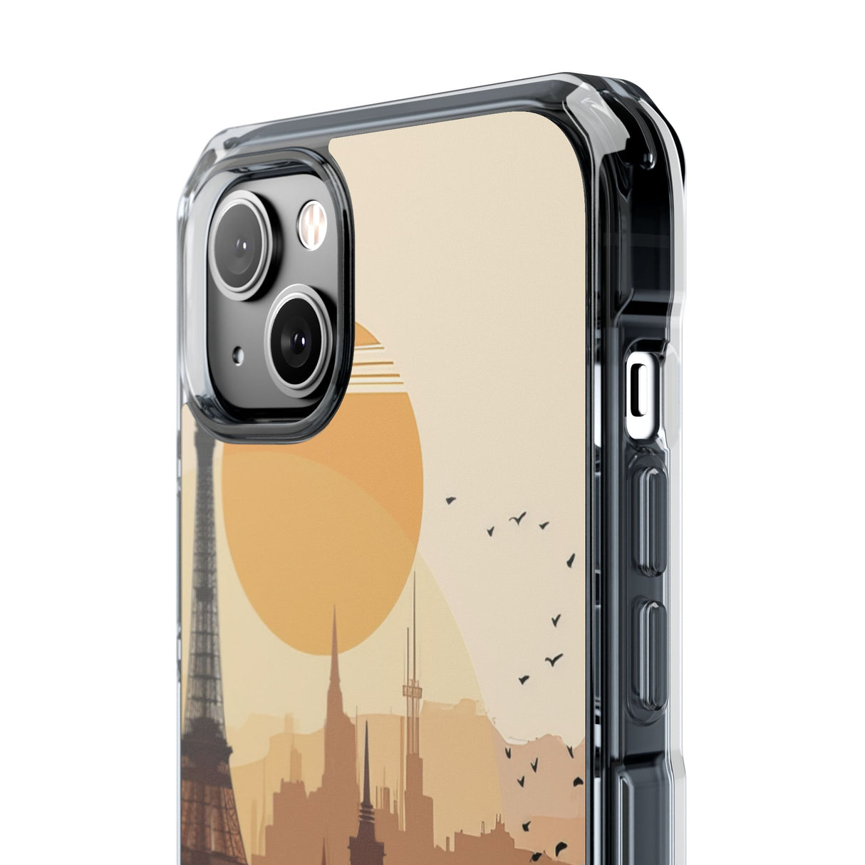 Parisian Sunset Serenity - Phone Case for iPhone (Clear Impact - Magnetic)