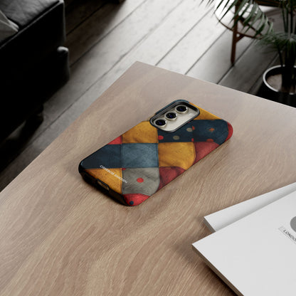 Blue Red Patchwork - Tough Samsung S23 Phone Case