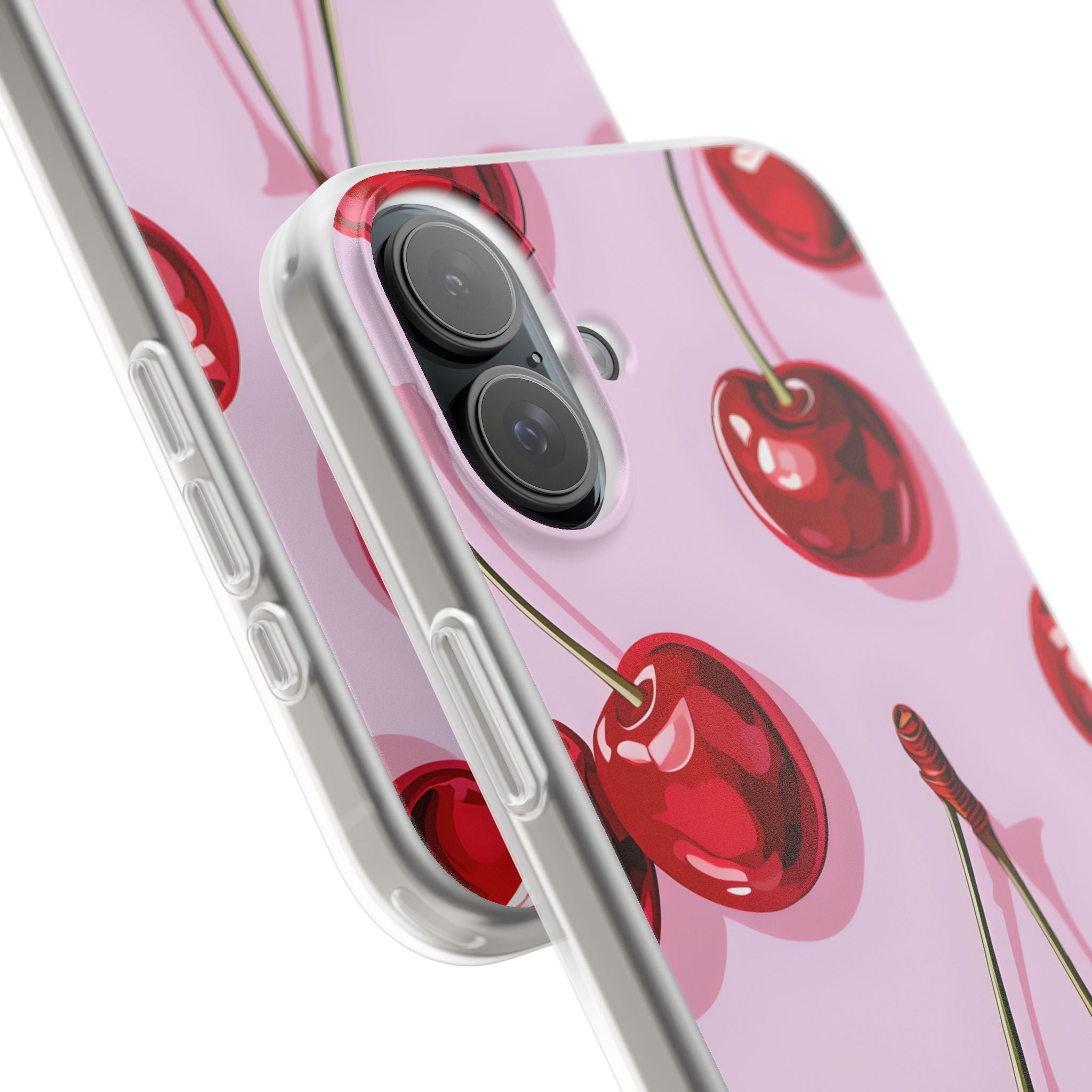 Glossy Cherry Burst iPhone 16 Plus Case - Soft