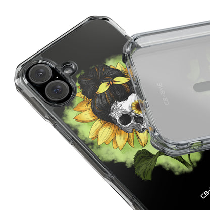 Sunflower Skull Fusion iPhone Case - Impact