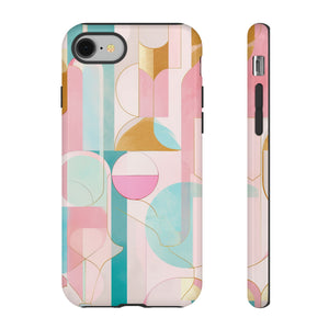 Deco Pink Geometric Fusion - Protective Phone Case