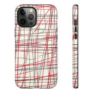 Red Line Minimalist - Protective Phone Case