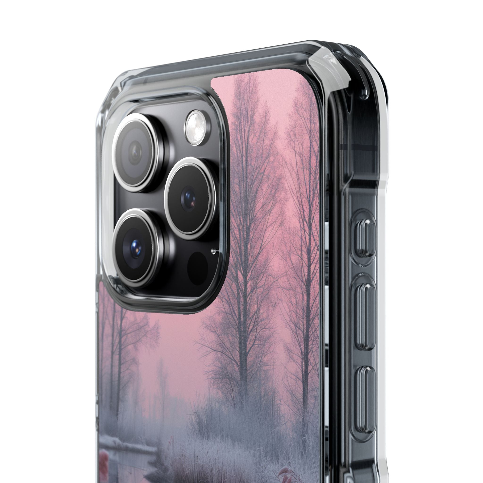 Pink Serenity Case - Clear Impact iPhone 15 Phone Case