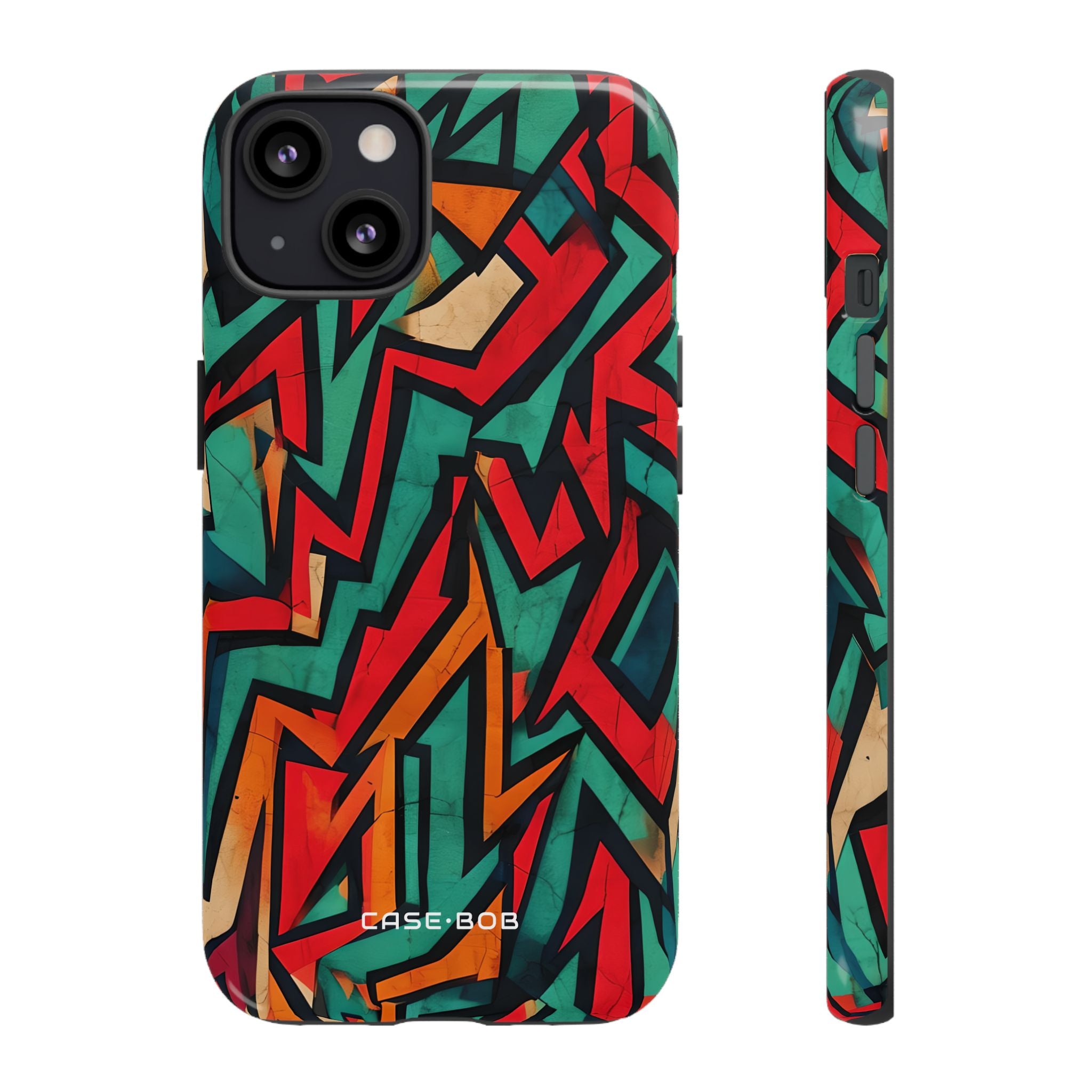 Crimson Zigzag iPhone 13 Case - Tough