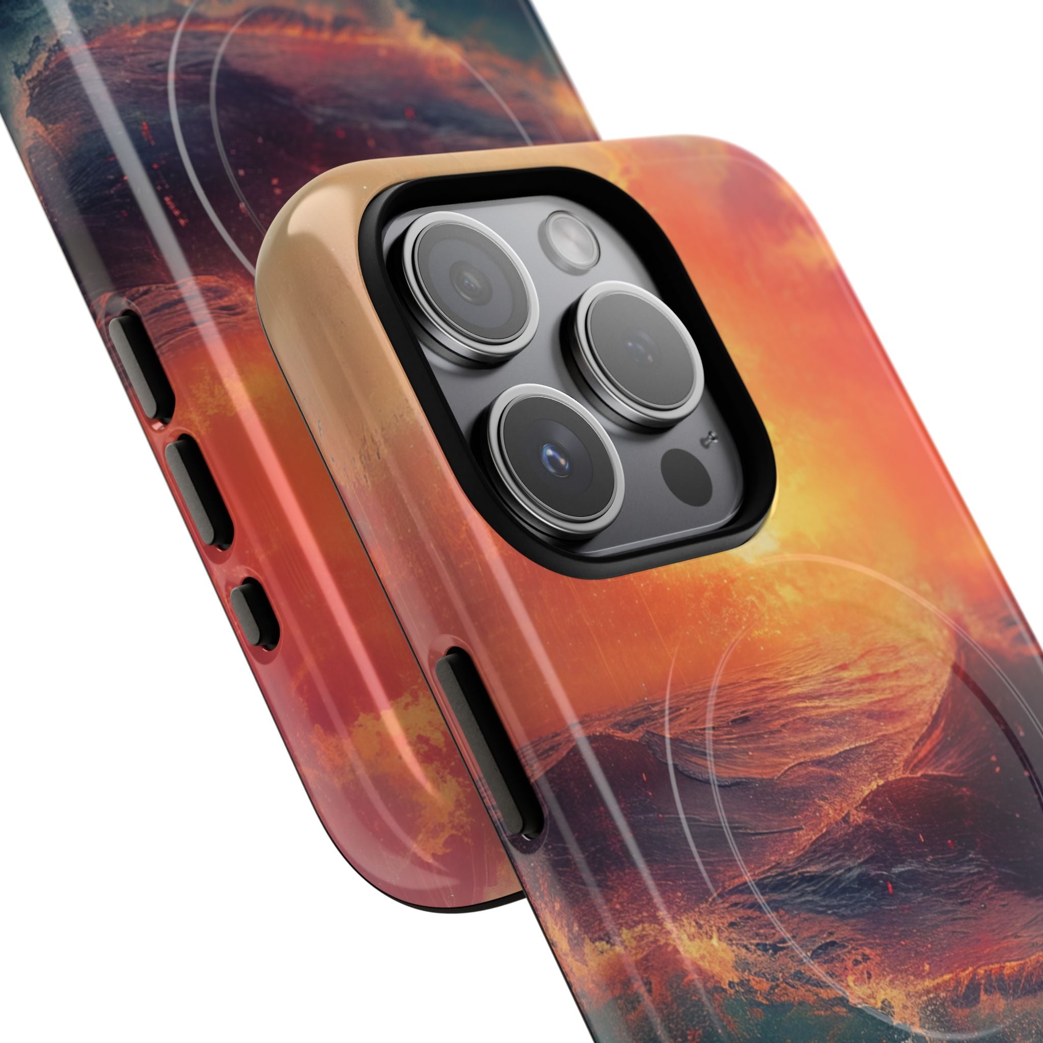 Ocean Sunset Waves - Tough + MagSafe® iPhone 15 Phone Case