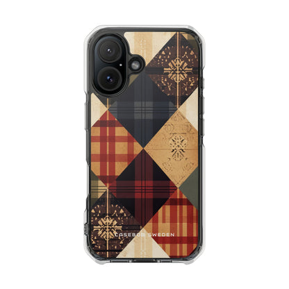 Rustic Geometric Patchwork Harmony iPhone 16 - Clear Impact Phone Case