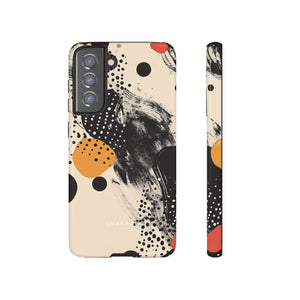 Black Dot Elegance - Protective Phone Case