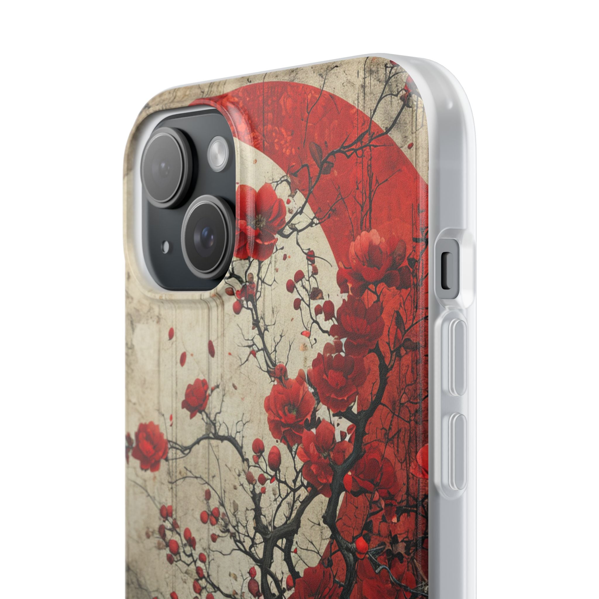 Zen Blossoms in Moonlight iPhone 15 - Flexi Phone Case