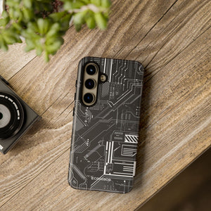 Circuitry Elegance: Futuristic Precision - For Samsung S24