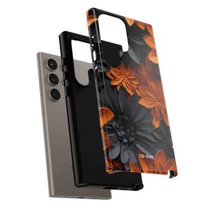 Graphical Orange Florals - Samsung Case