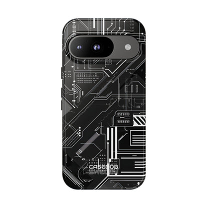 Futuristic Circuit Grid Google Pixel 9 - Tough