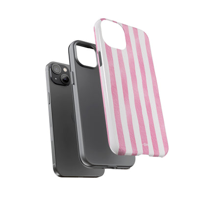 Pink Watercolor Stripes - iPhone Case