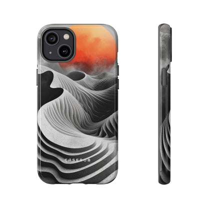 Orange Moon Illusion - Protective Phone Case