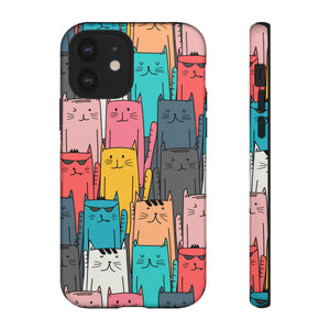 Colorful Cats - Protective Phone Case