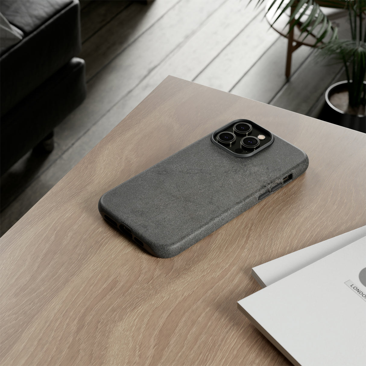 Steel Grey Granite - Protective Phone Case