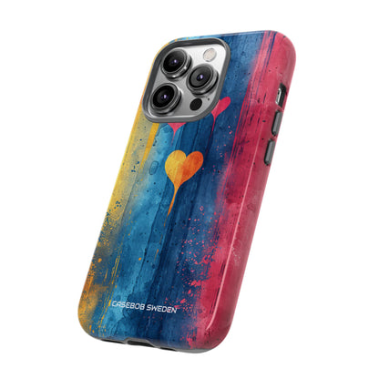 Hearts Watercolor Art - Tough iPhone 14 Phone Case