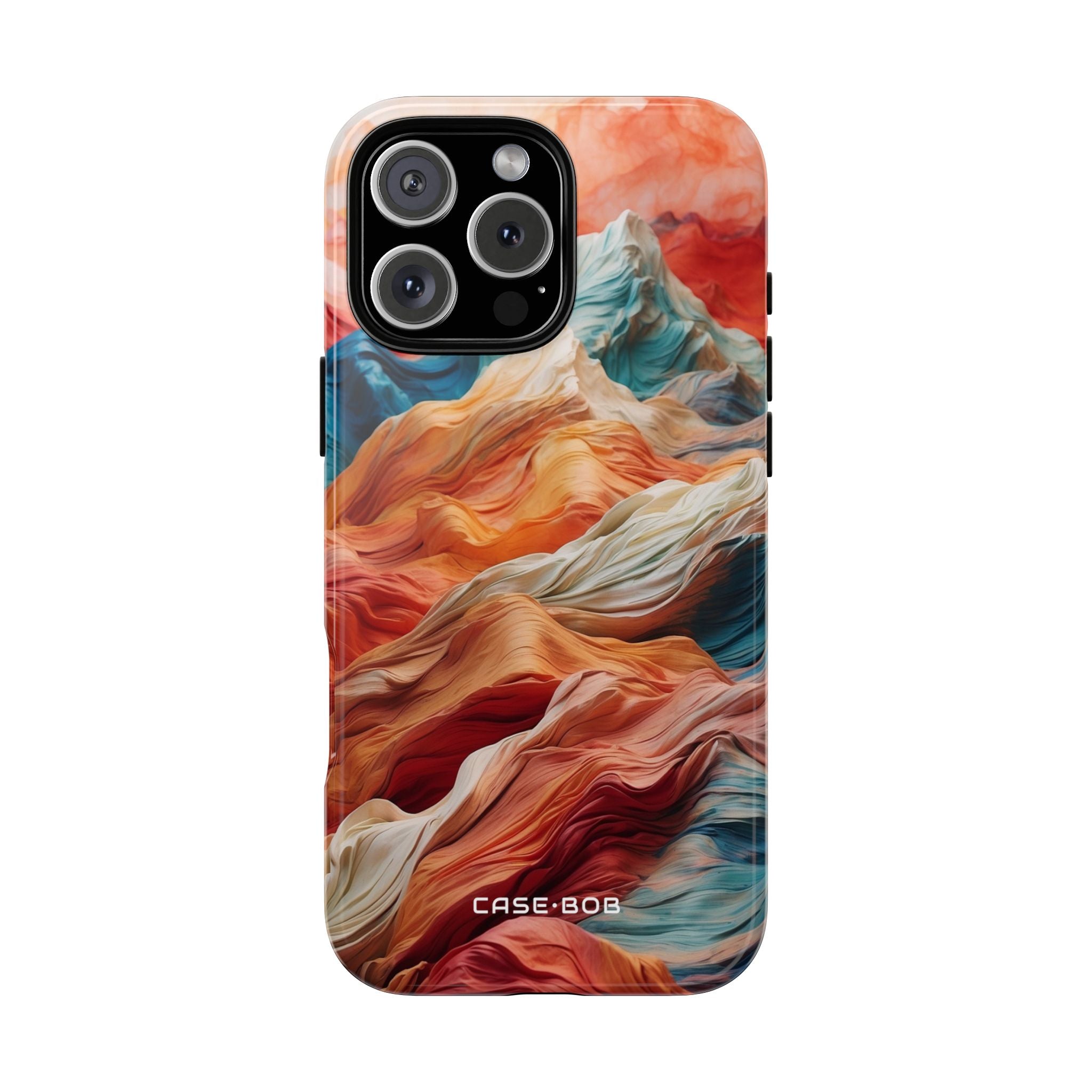 Fabric Peaks Cream iPhone 16 Pro Max Case - Tough