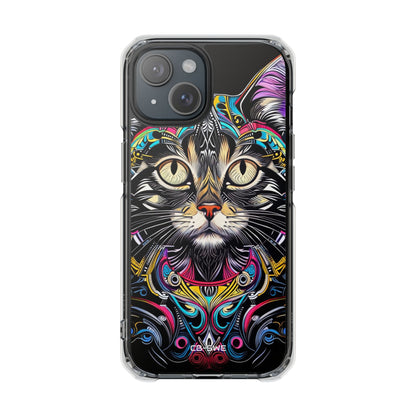 Psychedelic Cat Mirage iPhone Case - Impact