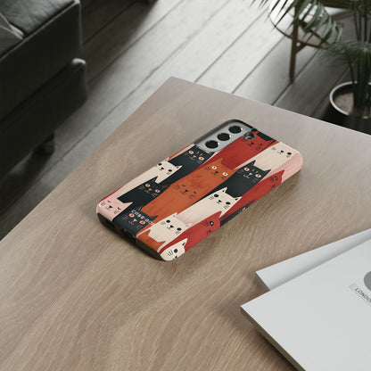 Elongated Cats Black Samsung S22 Plus Case - Tough