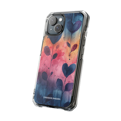 Watercolor Heart Art - Clear Impact iPhone 15 Phone Case