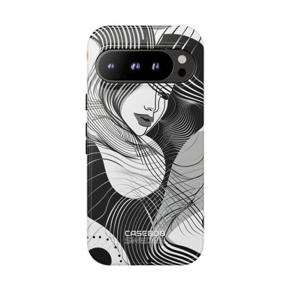 Orange Wave Motion Google Pixel 9 - Tough