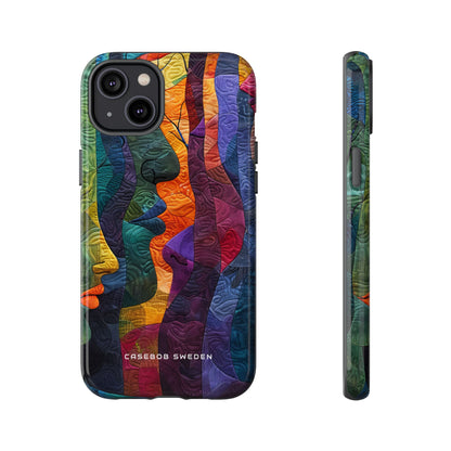 Harmonized Faces and Nature Fusion iPhone 14 - Tough Phone Case