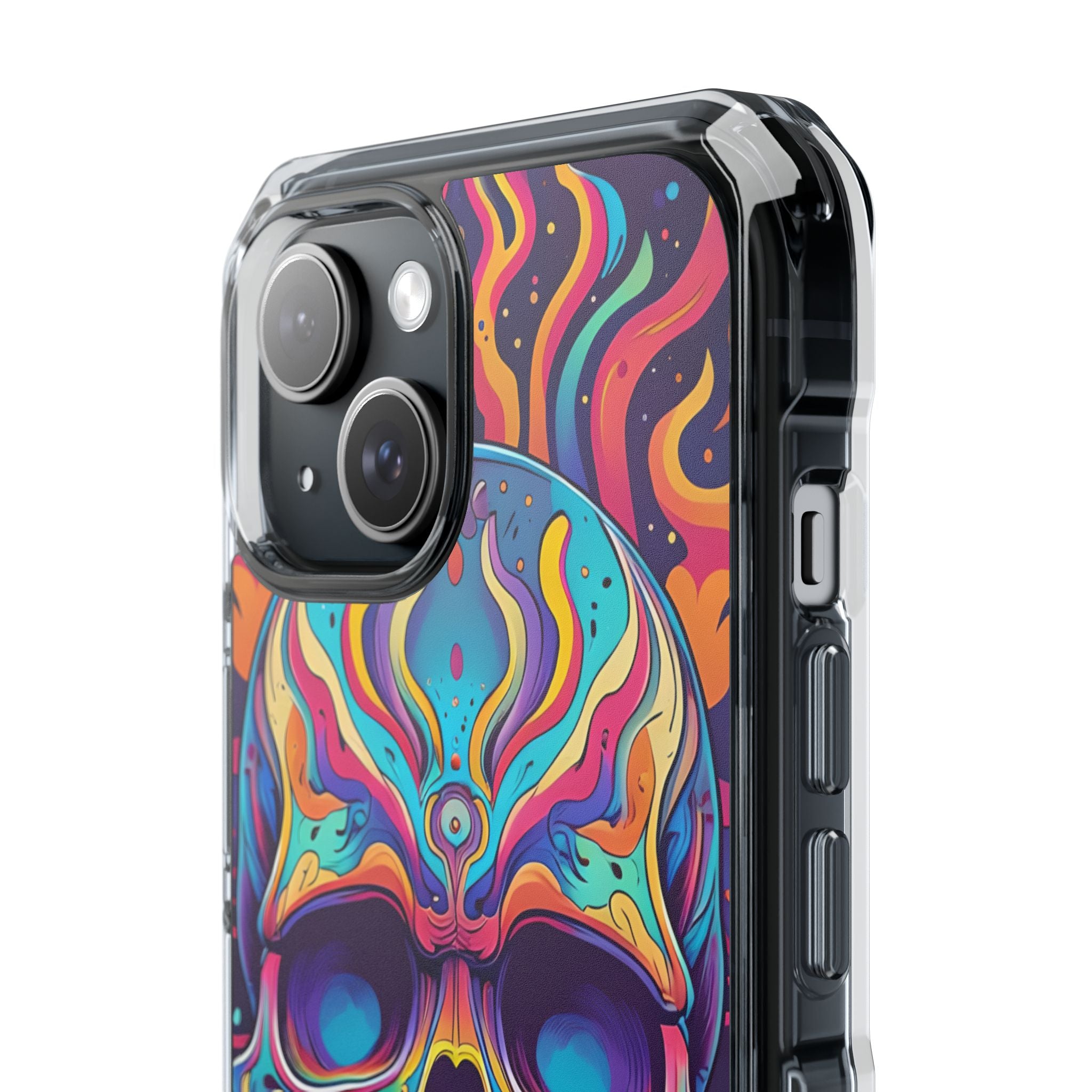 Neon Skull Flame iPhone 15 Case - Impact