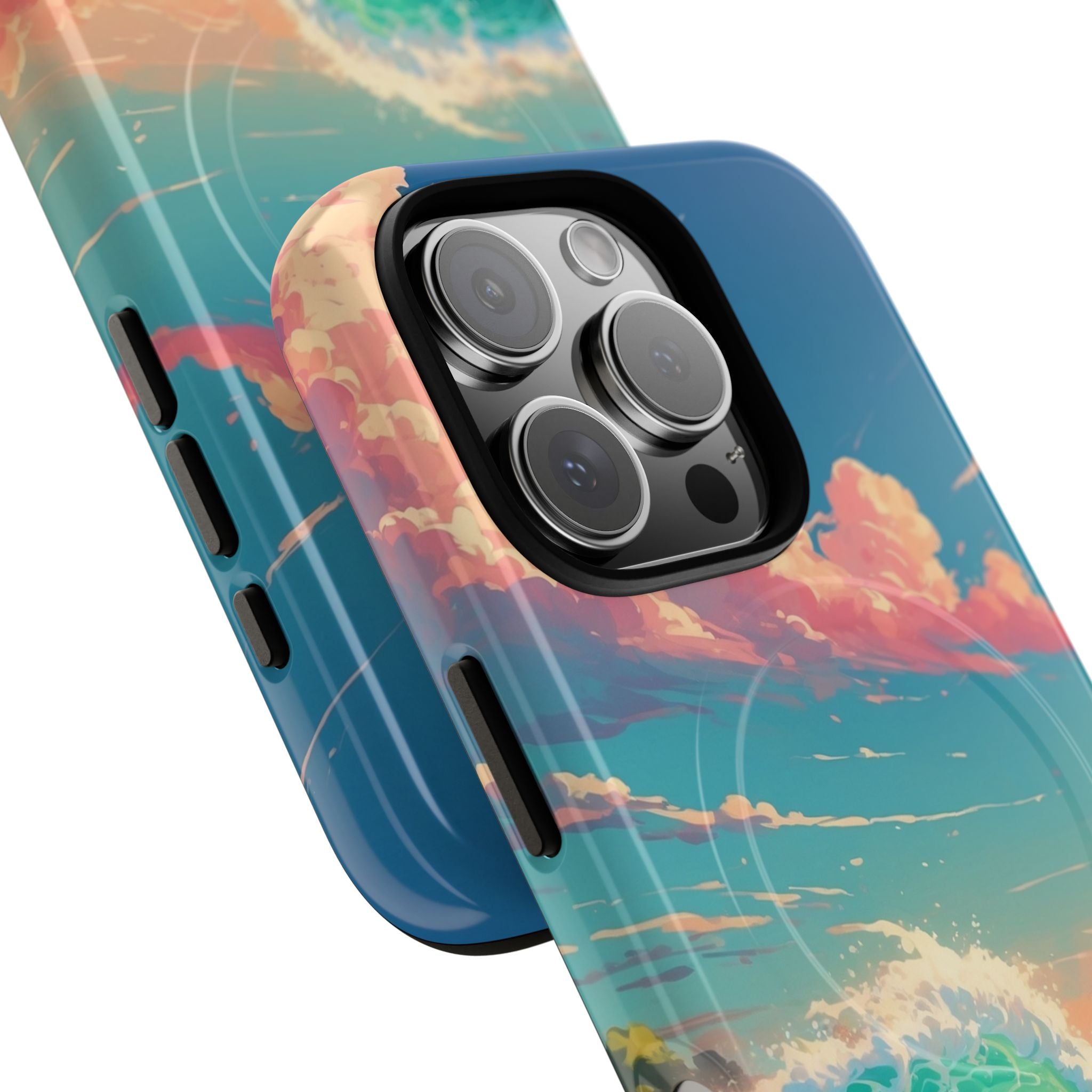 Turquoise Curl iPhone 16 Pro Case - Tough+