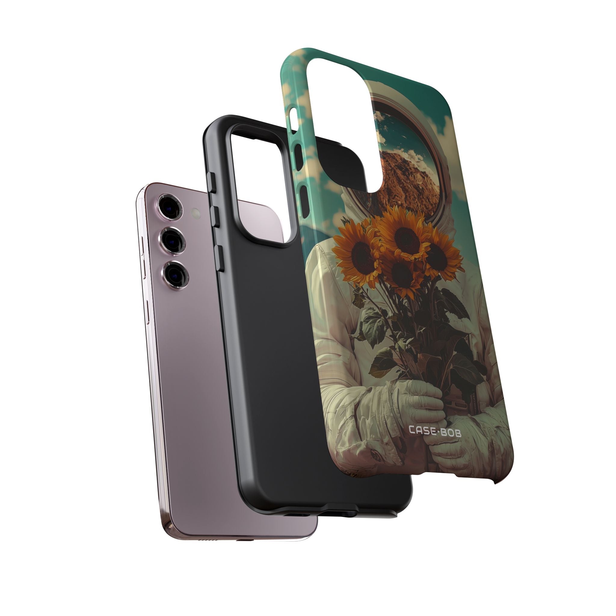 Sunflower Astronaut Samsung S23 Plus Case - Tough