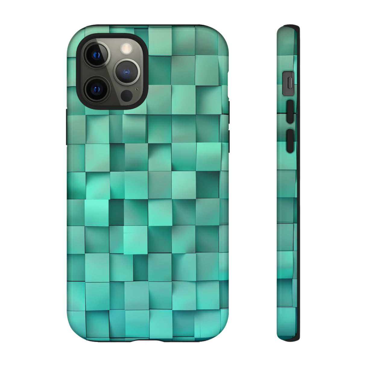 Teal Tranquility: Square Gradient - Protective Phone Case