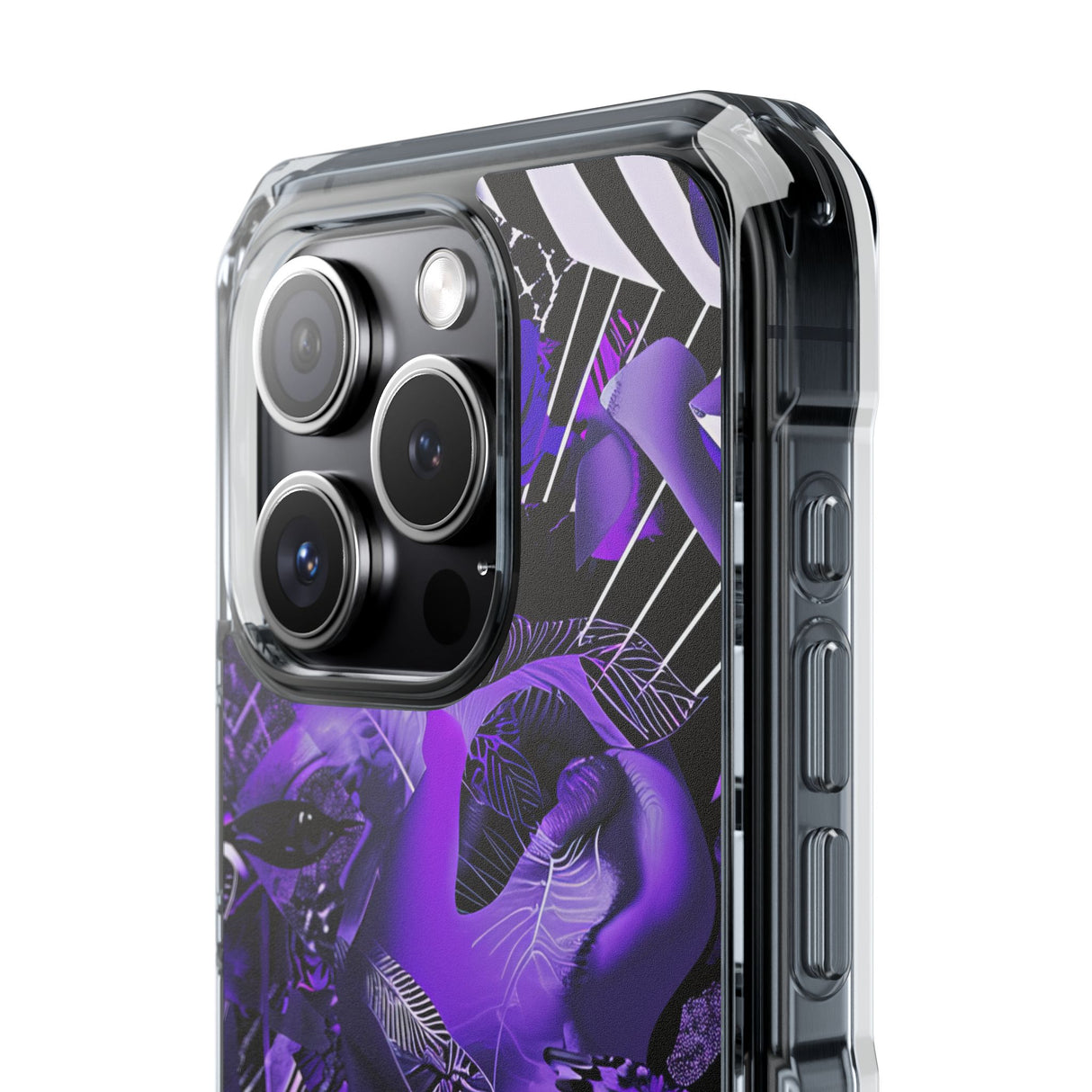 Ultra Violet Design | Handyhülle für iPhone (Clear Impact Case – magnetisch) 