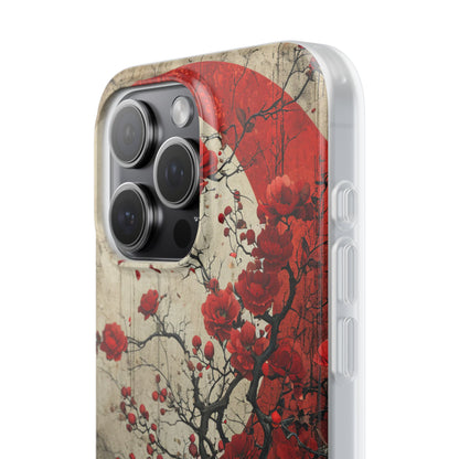 Zen Blossoms in Moonlight iPhone 15 - Flexi Phone Case