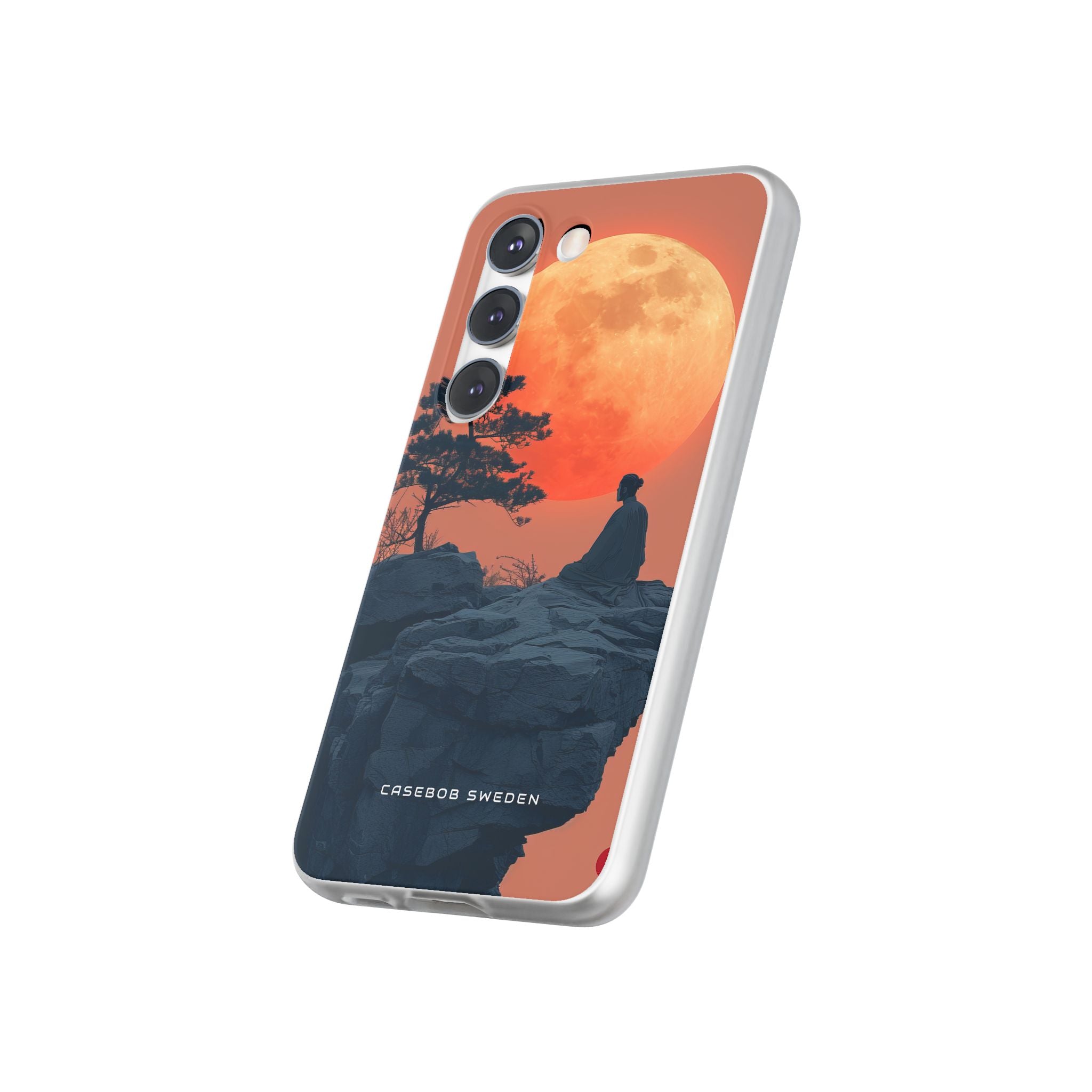 Zen Tranquility Under a Red Moon Samsung S23 - Flexi Phone Case