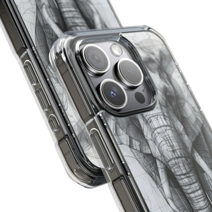 Technic Elephant – Handyhülle für iPhone (Clear Impact – Magnetisch)