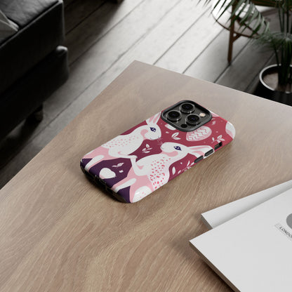 Rabbits Share Joy - iPhone Case