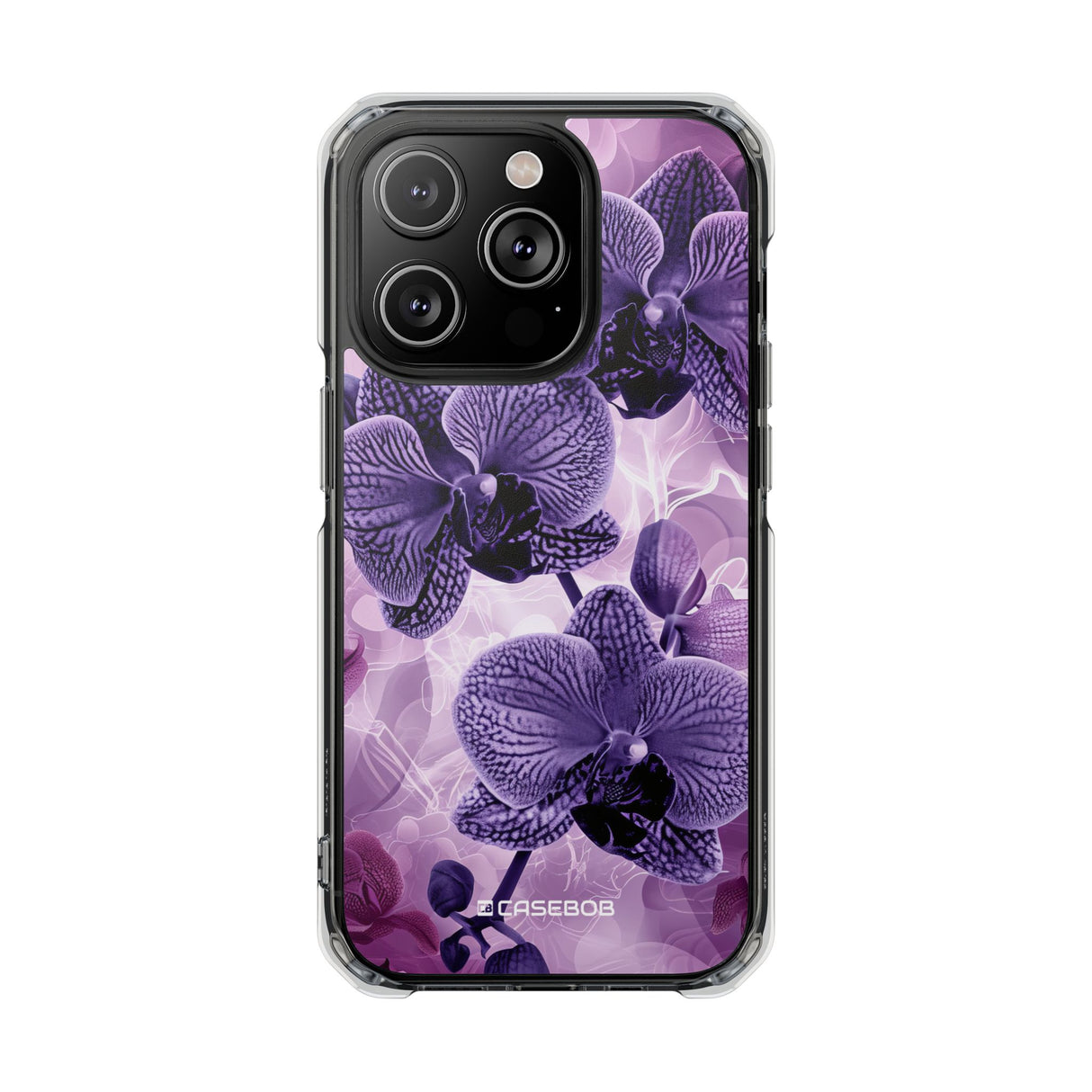 Radiant Orchid Design | Handyhülle für iPhone (Clear Impact Case – magnetisch) 