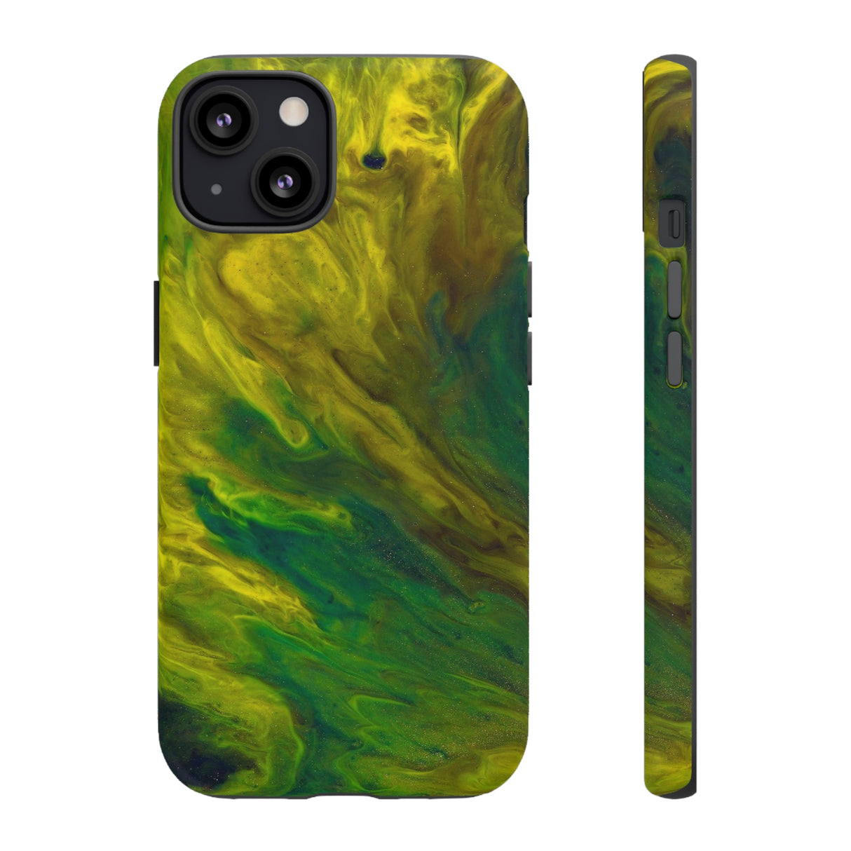 Neon Yellow Ink Art iPhone Case (Protective) iPhone 13 Matte Phone Case