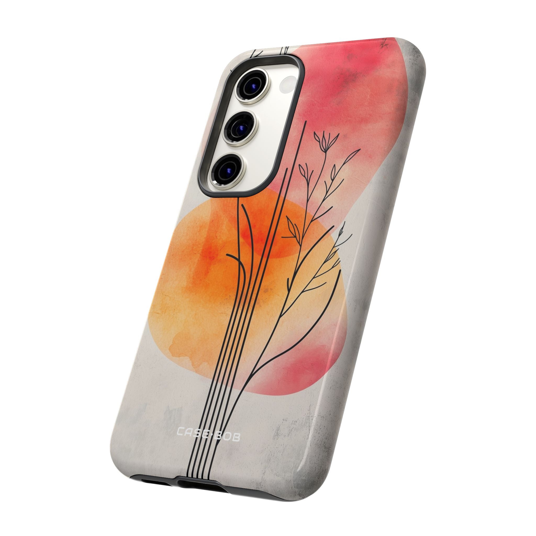 Curved Stem Sunset Samsung S23 Case - Tough