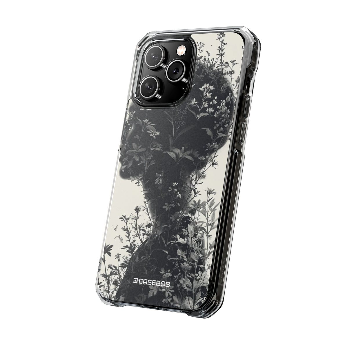 Botanical Silhouette Essence - Phone Case for iPhone (Clear Impact - Magnetic)