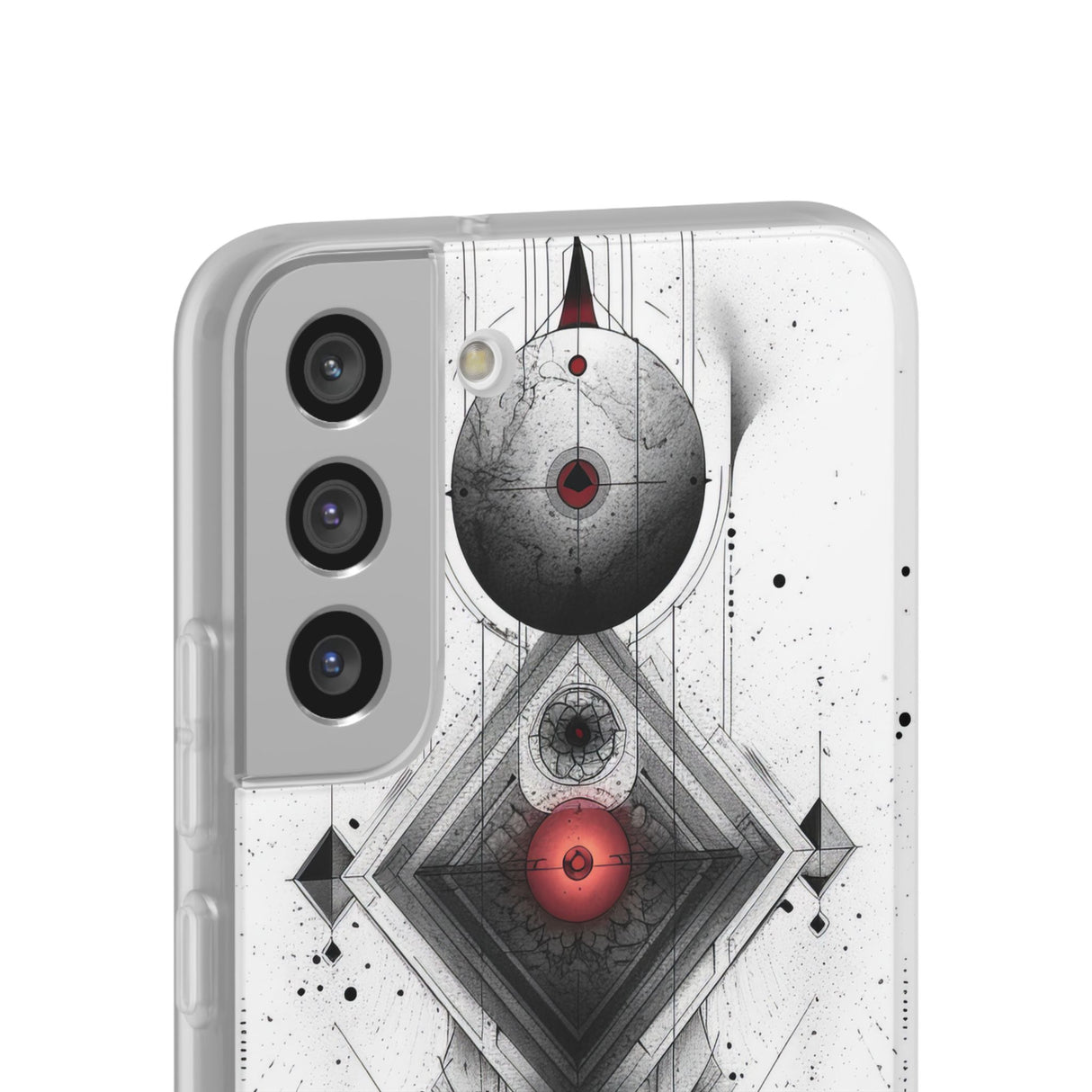 Red Geometry Harmony | Flexible Phone Case for Samsung Galaxy