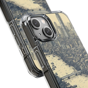 Nostalgic Metropolis - Phone Case for iPhone (Clear Impact - Magnetic)