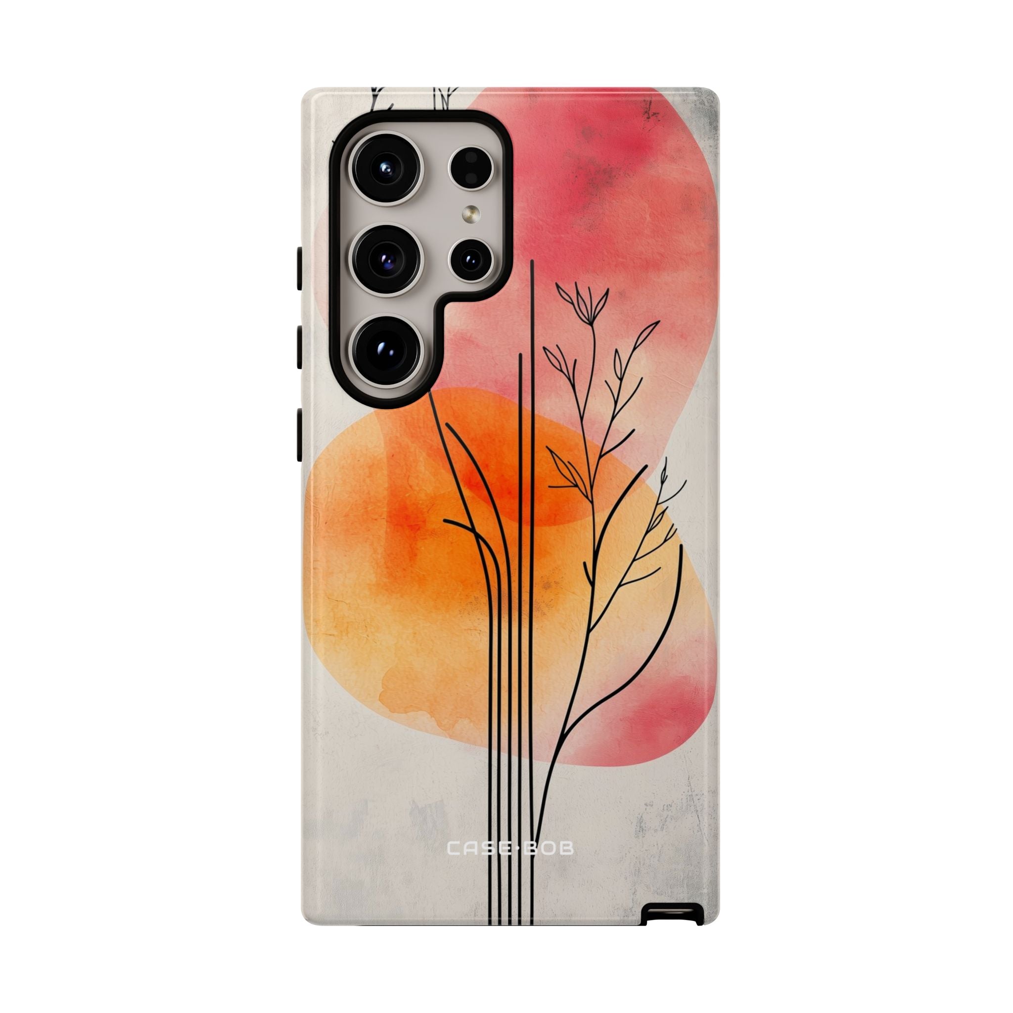 Curved Stem Sunset Samsung S24 Ultra Case - Tough