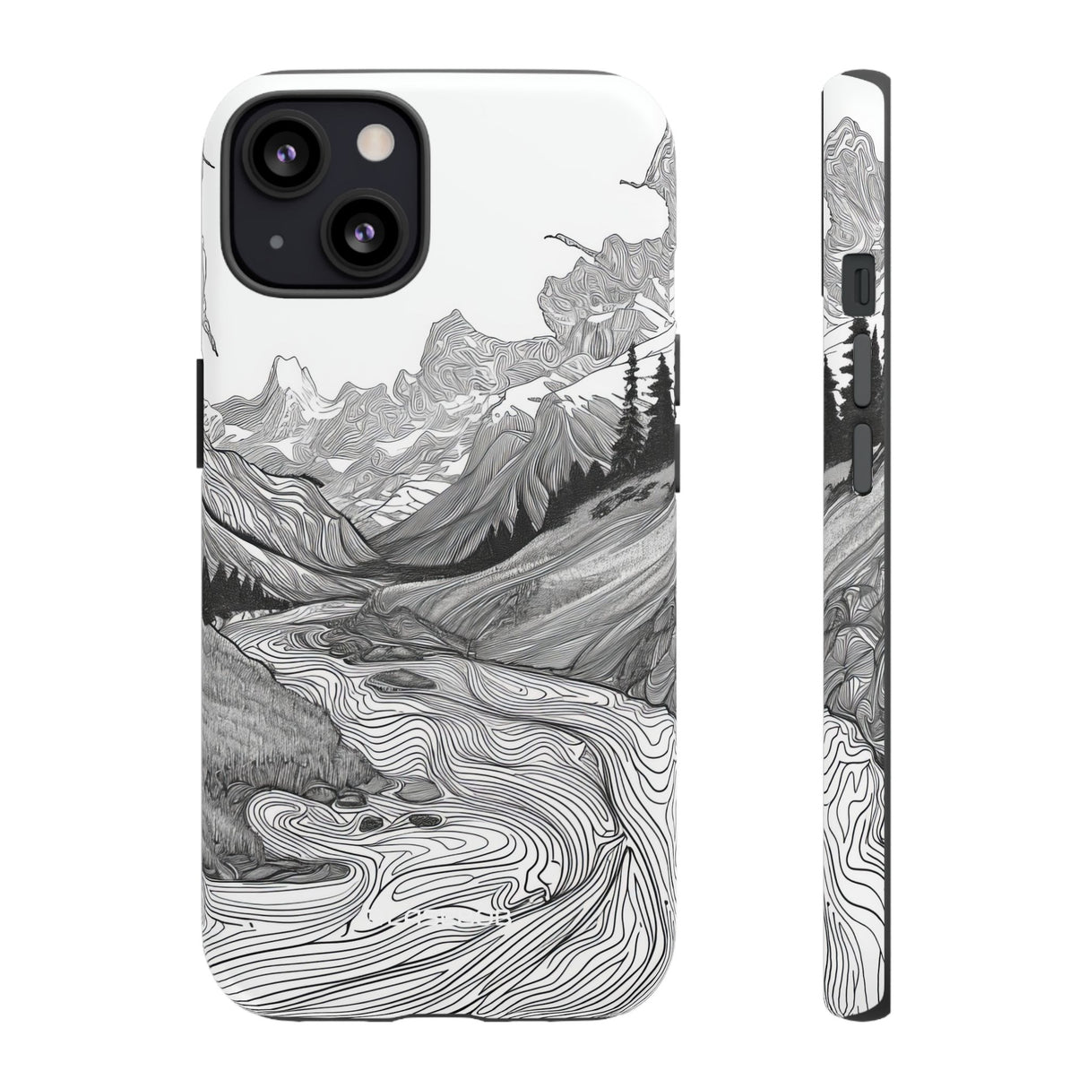 Monochrome Serenity | Protective Phone Case for iPhone