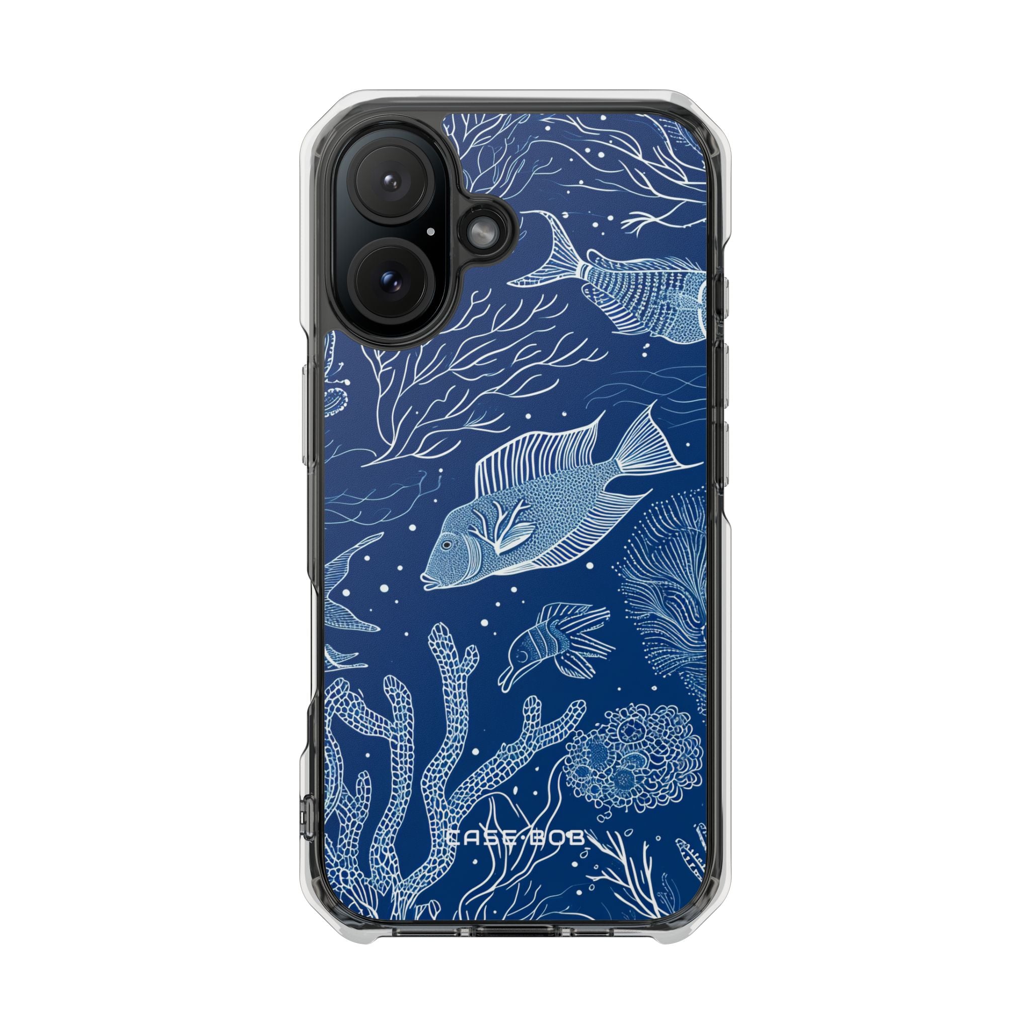 Navy Scale Reef iPhone 15 Case - Impact