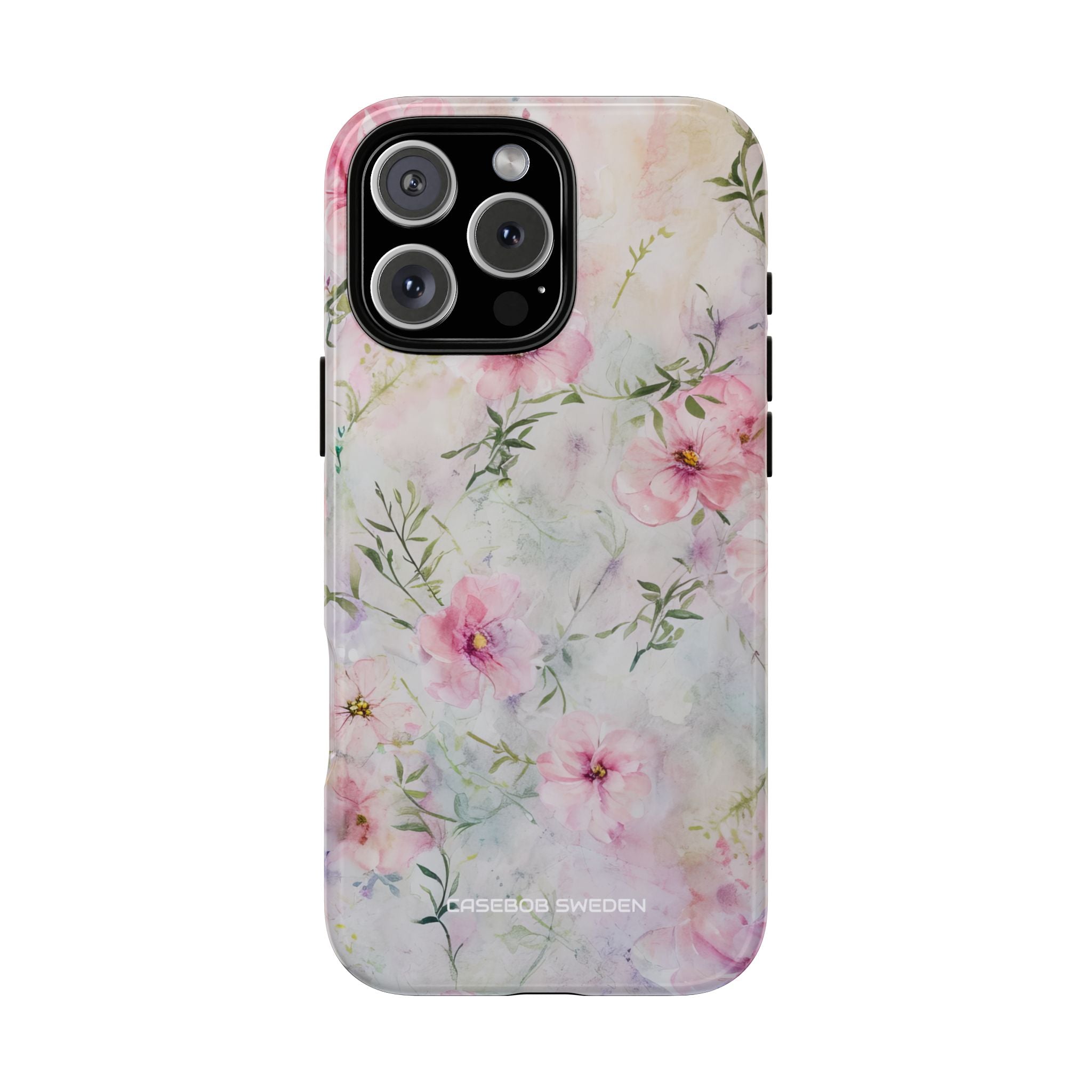 Pink Floral Watercolor Decor - Tough iPhone 16 Phone Case